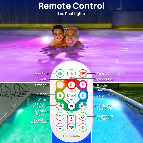 TECPHILE Smart Pool Atmosphere Music Sync LED Light - 9