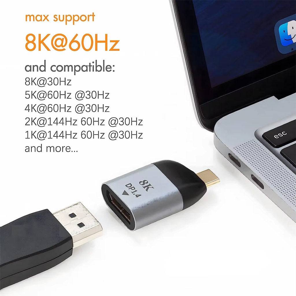 Tecphile CA104 DisplayPort Type C blk gry 2