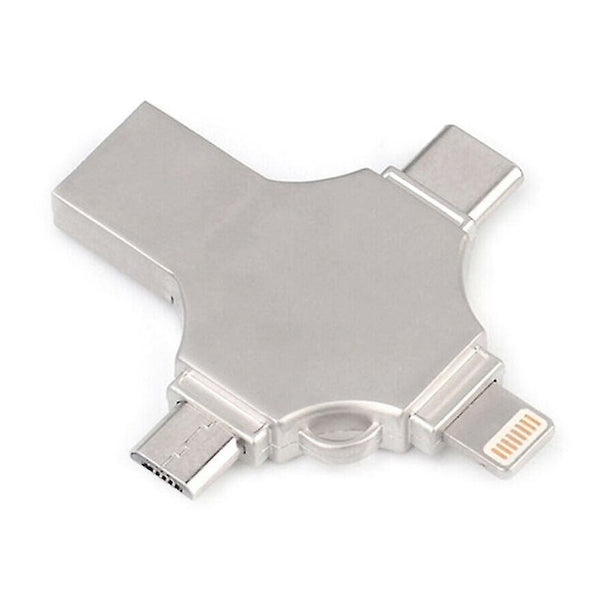 TECPHILE Lightning, Micro USB, USB 3.0, and Type-C 4-IN-1 OTG Adapter - 1