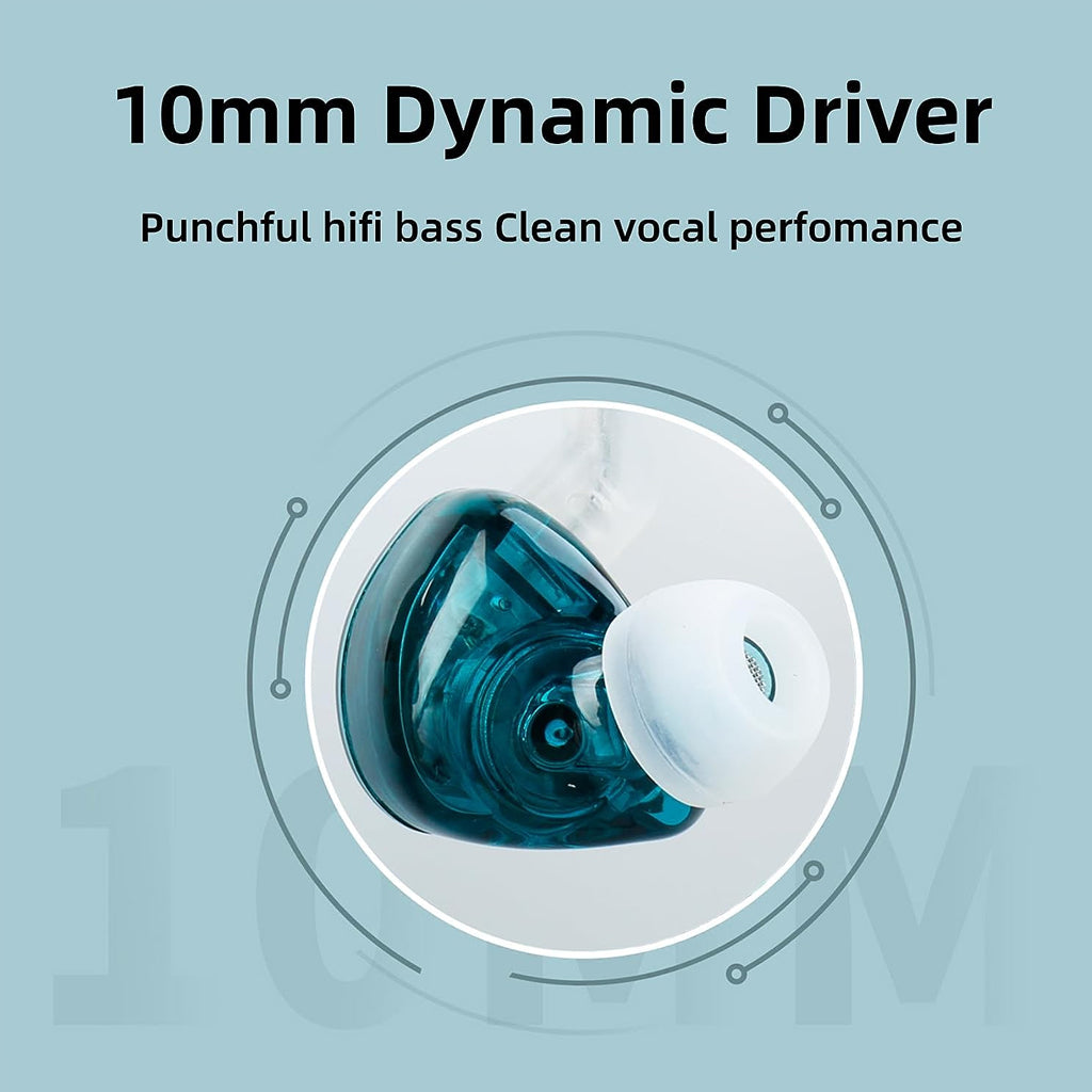 AUDIOCULAR BR IEM with 10mm dynamic driver highlighted, offering punchy bass and clean vocal performance for audiophiles.