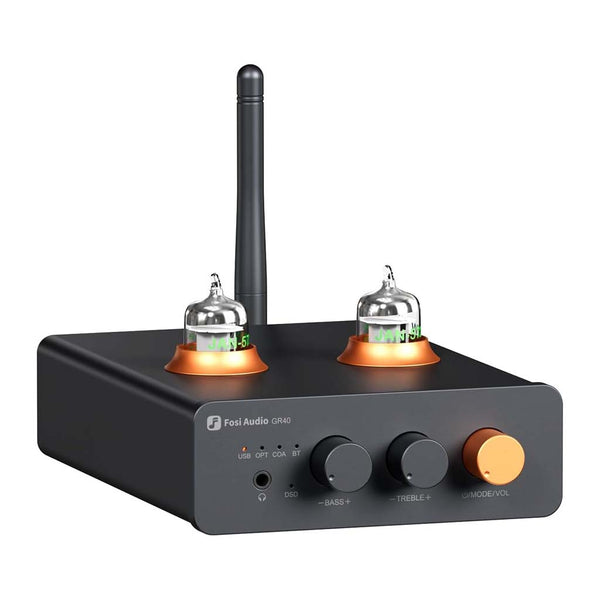 Fosi Audio GR40 ESS9028Q2M Tube DAC Preamplifier With Bluetooth - 1