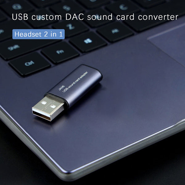 JCALLY JA06 USB to 3.5mm Headphone External Sound Card Converter - 12