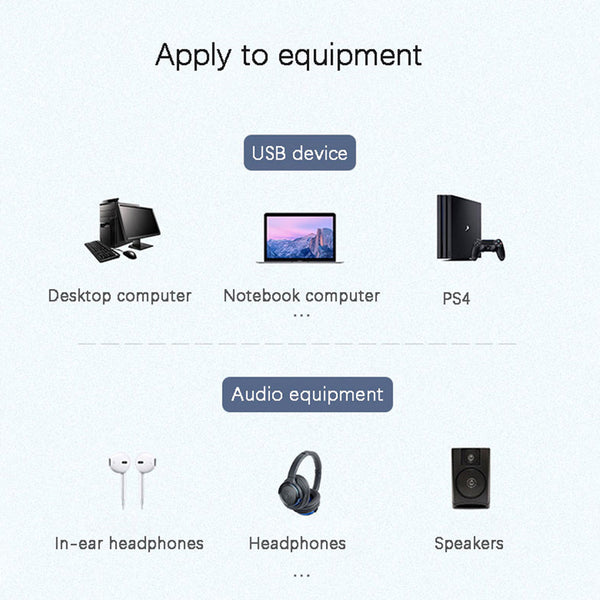 JCALLY JA06 USB to 3.5mm Headphone External Sound Card Converter - 16