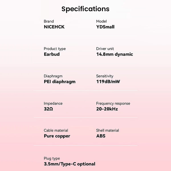 NiceHCK- YDSmall 14.8mm Dynamic Driver Wired Earphone - 7