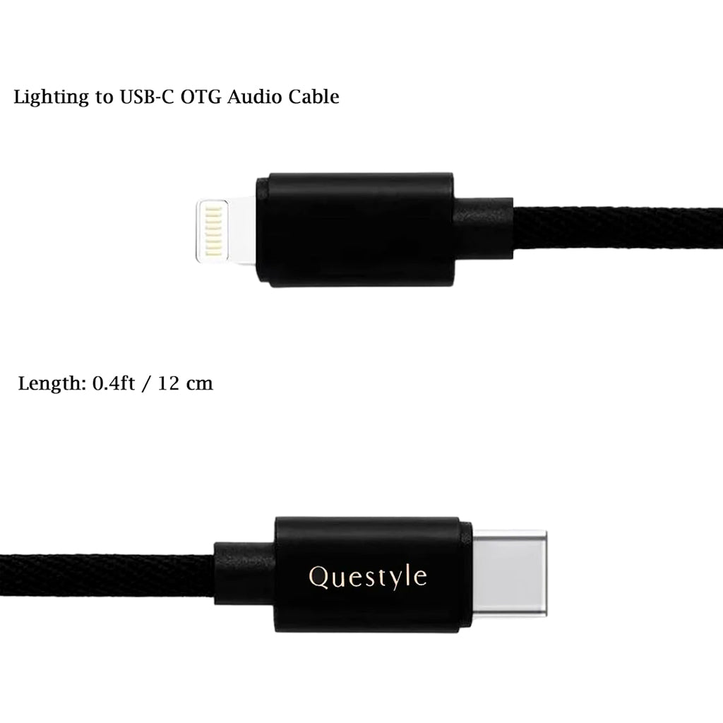 Questyle - LTC02 Type-C to Lighting Audio OTG Cable for iphone