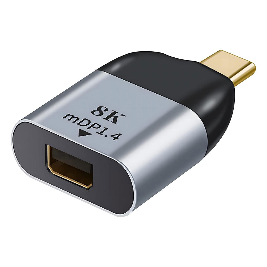 TECPHILE - 8K Mini DP 1.4 to Type-C Adapter Converter