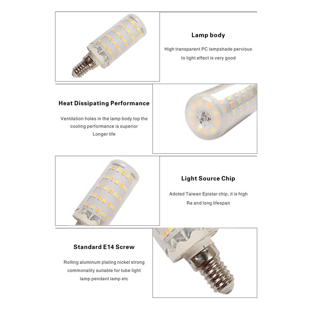 OKAY 8W Candelabra Corn LED Light Bulb