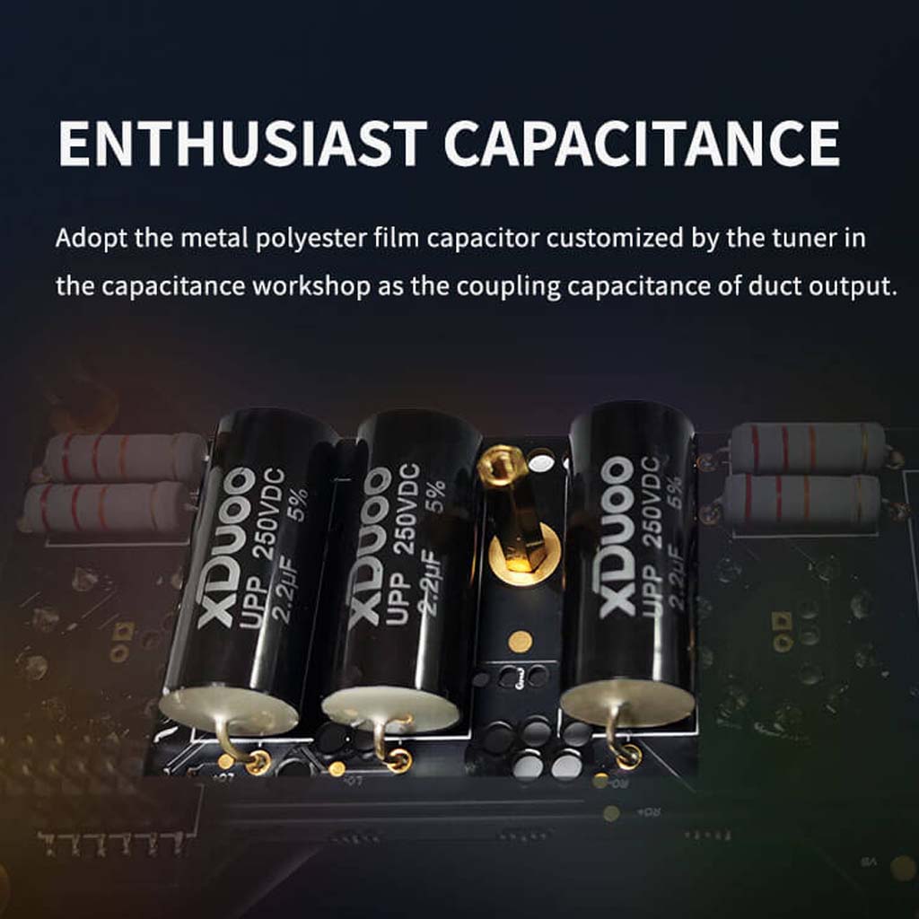 xDuoo TA 32 Amplifier Grey ADOPT METAL POLYSTER FILM CAPACITOR