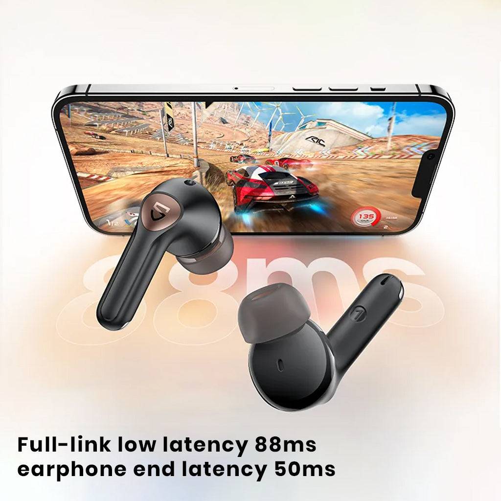 SoundPEATS Air4 Pro earbuds black low latency