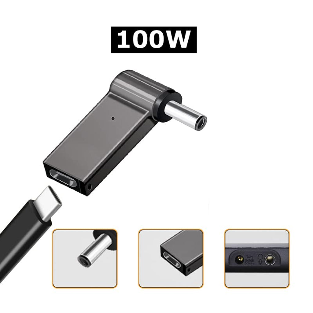TECPHILE - 100W Type-C Portable Adapter Connector for Laptop