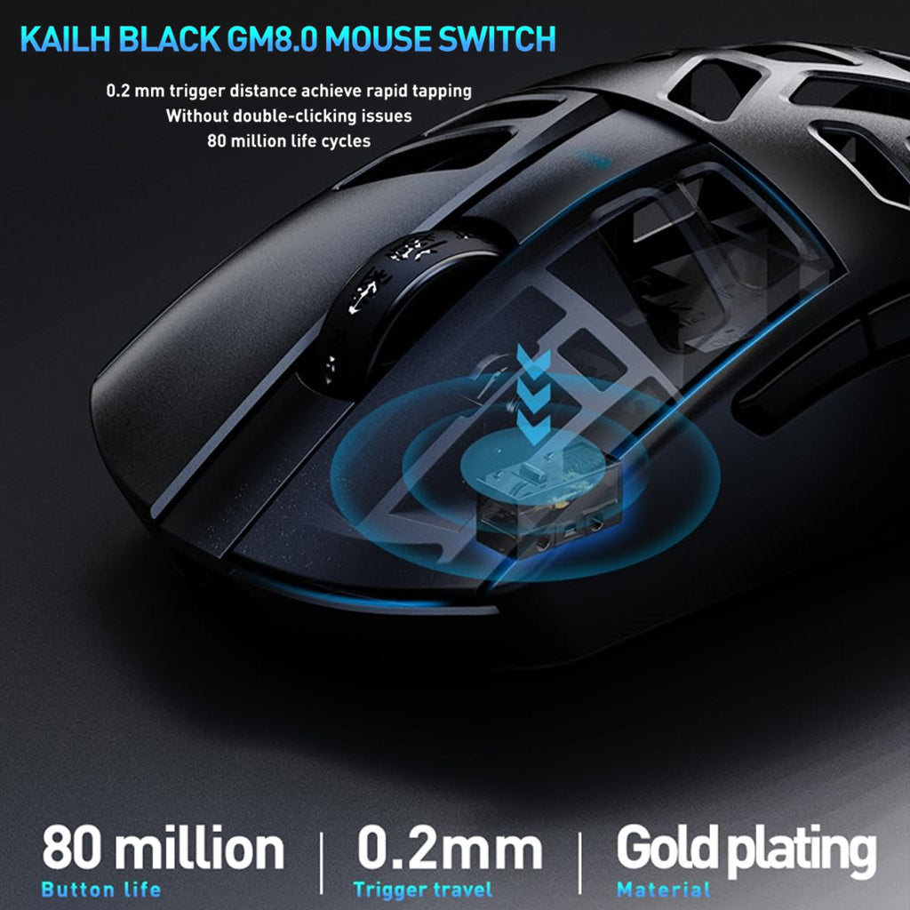 DAREU A950 Pro Magnesium Alloy 4K Tri Mode Wireless Gaming Mouse