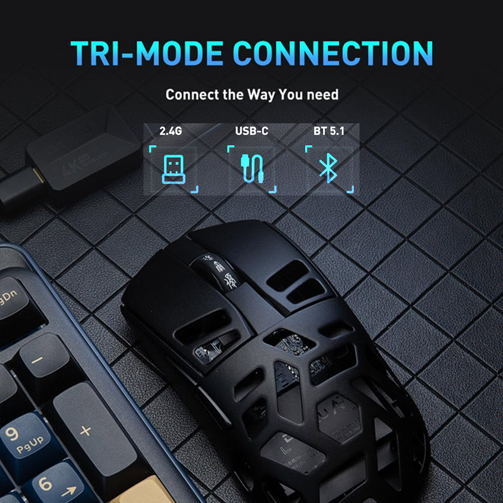 DAREU A950 Pro Magnesium Alloy 4K Tri Mode Wireless Gaming Mouse