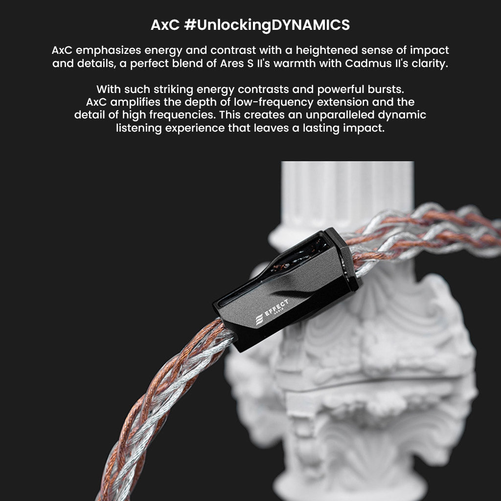 Effect Audio- Ares S II × Cadmus II Upgrade Cable emphasizes dynamic energy and tonal contrast for immersive listening experiences.