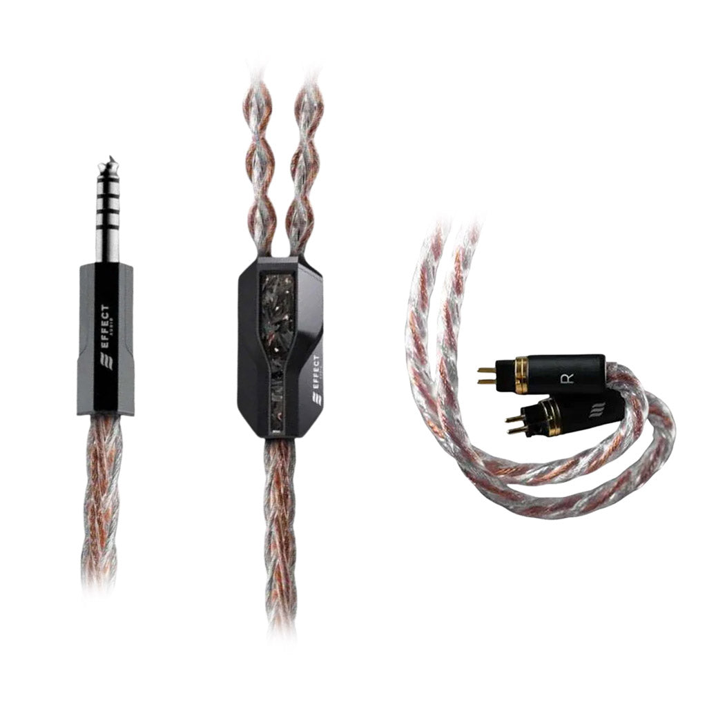 Effect Audio- Ares S II × Cadmus II (AxC II) Upgrade Cable featuring 4-wire hybrid design with premium connectors for enhanced audio performance.