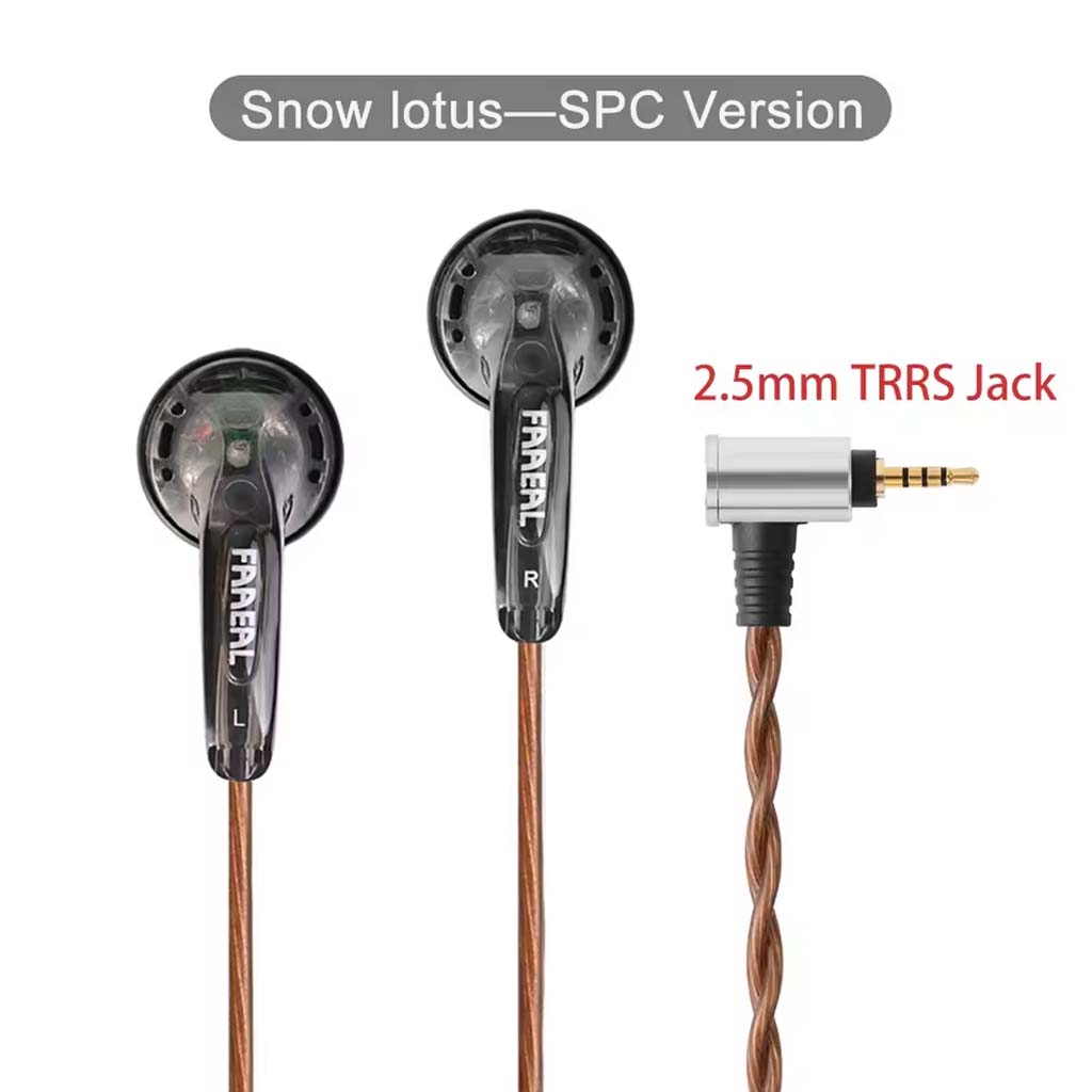 FAAEAL Snow Lotus SPC Version Earbuds has a 2.5 mm plug