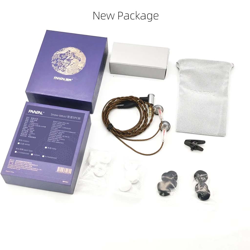 FAAEAL Snow Lotus SPC Version Earbuds Package Content