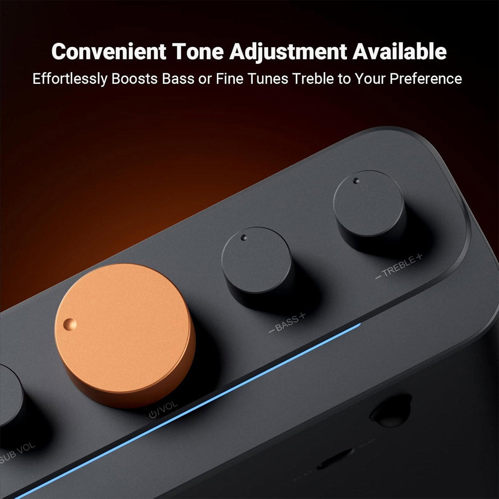 Fosi Audio HT4S Multi-Channel Bluetooth Power Amplifier multifunctional knob