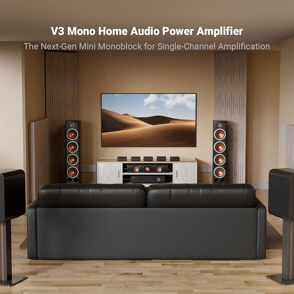 Fosi Audio V3 Mono 240W Power Amplifier for Home Audio Speakers