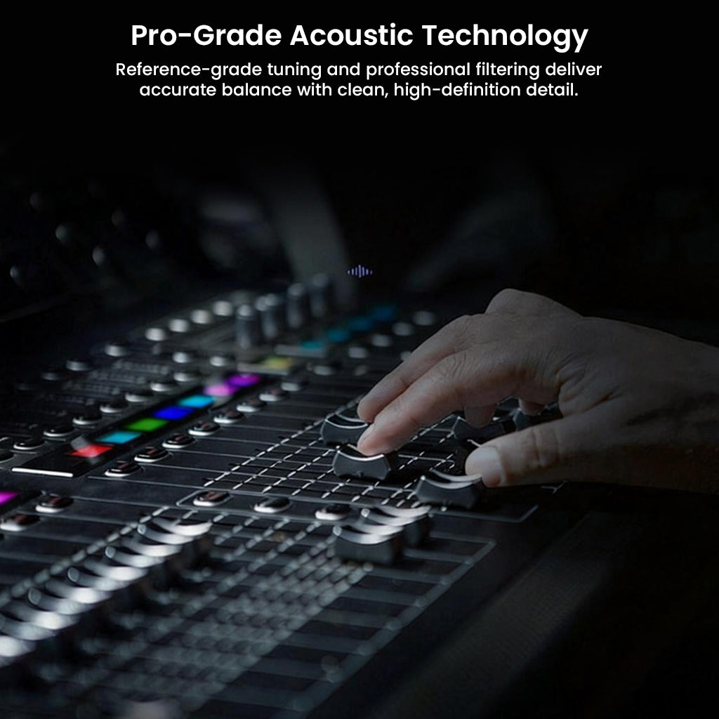 Professional in-ear monitor with acoustic technology