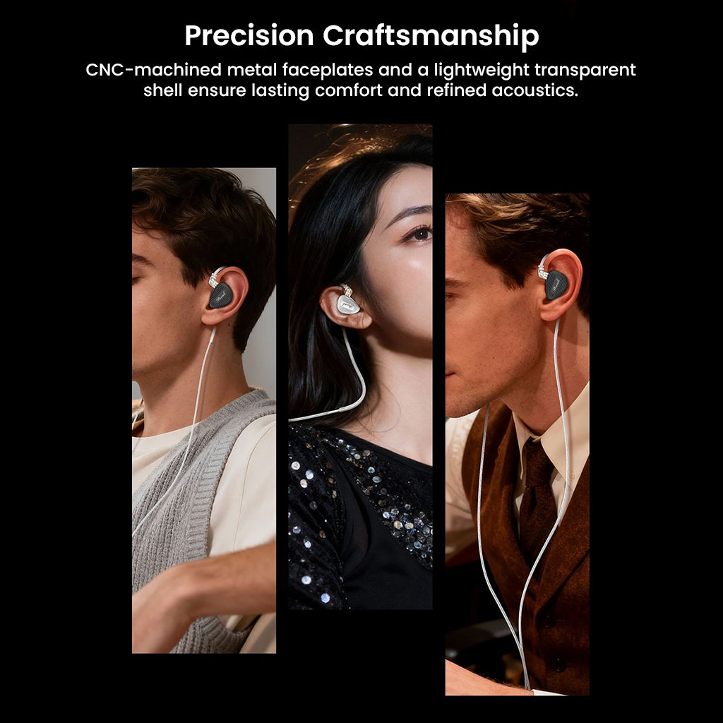 Detachable 2-pin in-ear monitor with gold connectors