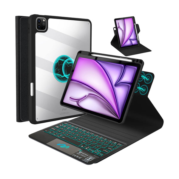 HD11T Keyboard Case for iPad Air 11 M3, M2, 5th Gen & iPad Pro 11 inch - 1