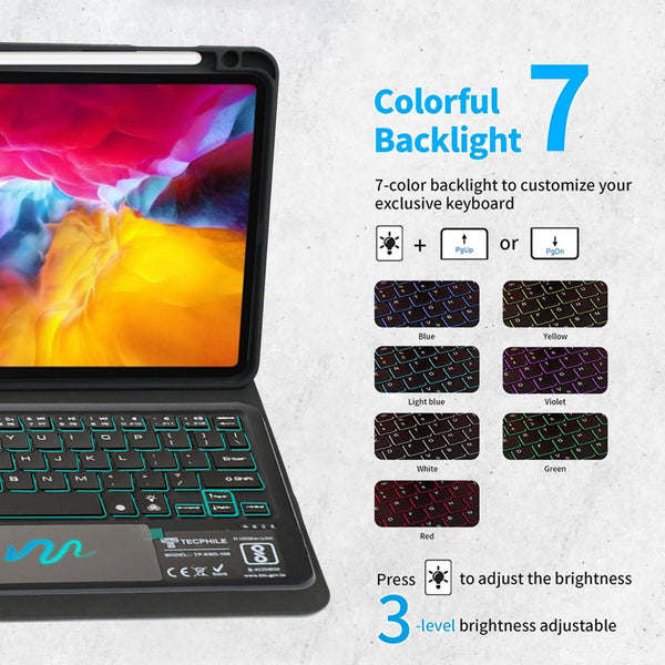 HD209T iPad 10th Gen Keyboard Case 360° Rotating & Transparent - 8