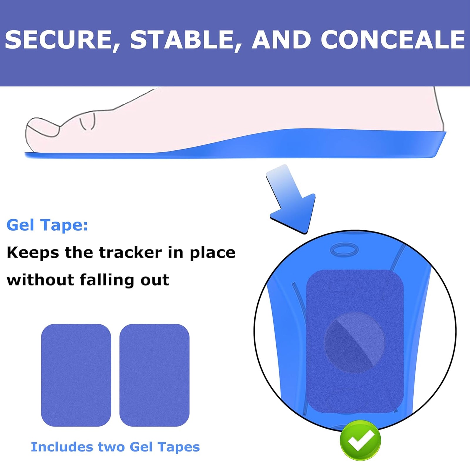 TECPHILE - Insoles for Airtag Hidden Holder Ideal for Kids, Adults and Elderly