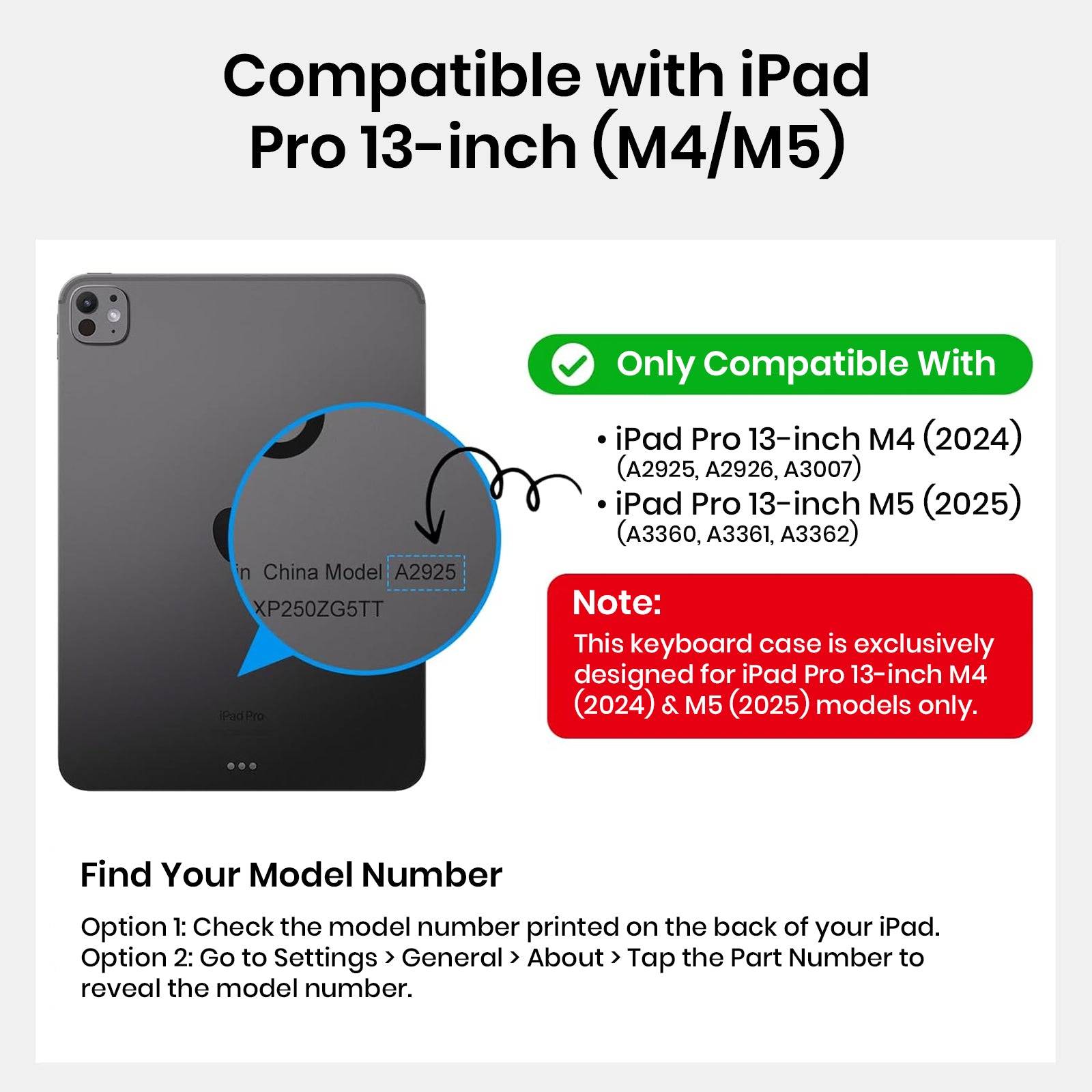 E13 Keyboard Case for iPad Pro iPad Pro 13” M5 (2025) M4 (2024) Magic-Style