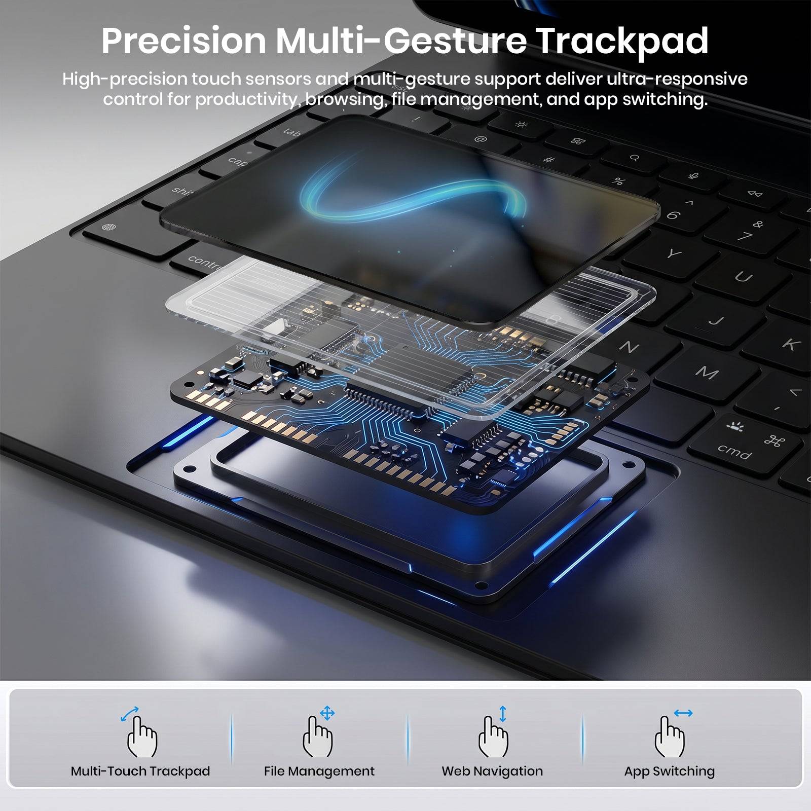 E13 Keyboard Case for iPad Pro iPad Pro 13” M5 (2025) M4 (2024) Magic-Style