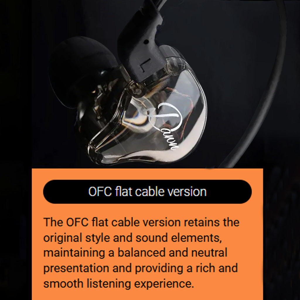 KZ Dawn Super-Linear Dynamic Driver IEM OFC flat cable