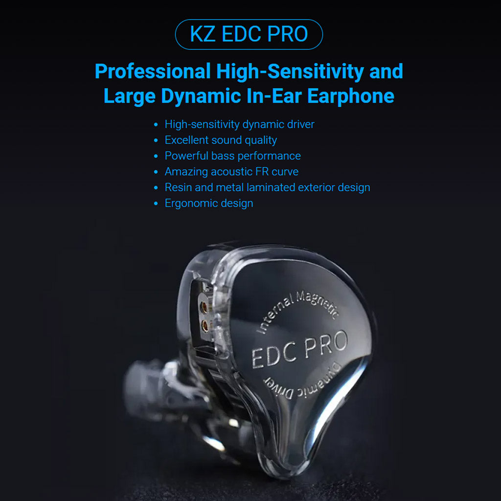 KZ EDC PRO IEM Dynamic Driver BLACK