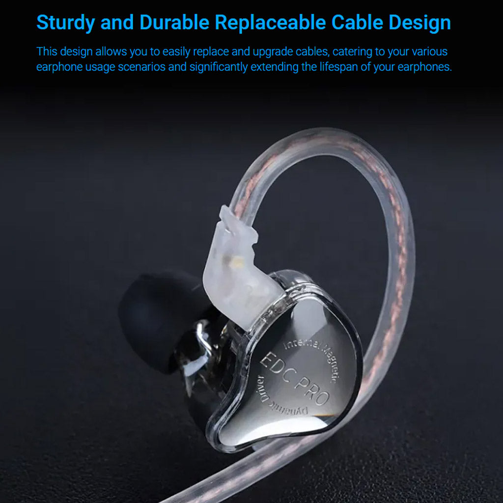 KZ EDC PRO IEM Replaceanle cable BLACK