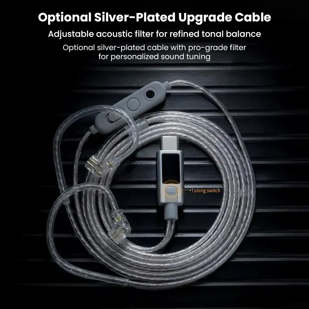 Silver-plated upgrade cable for personalized sound tuning