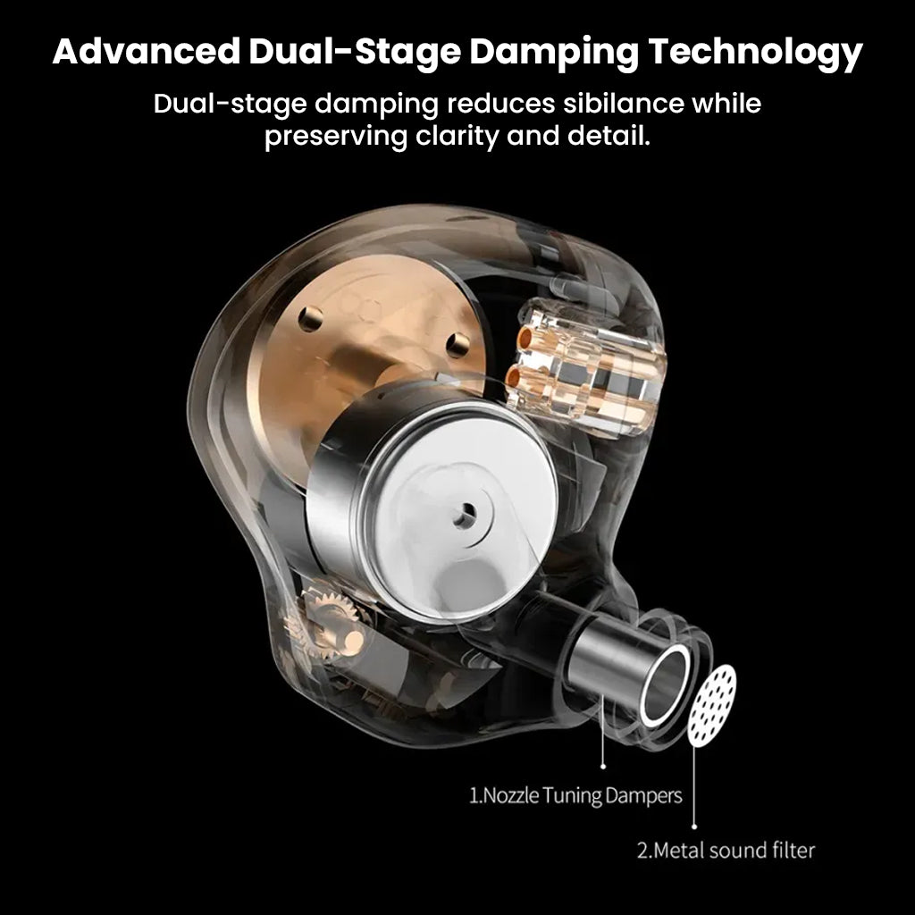 In-ear monitor with advanced dual-stage damping technology