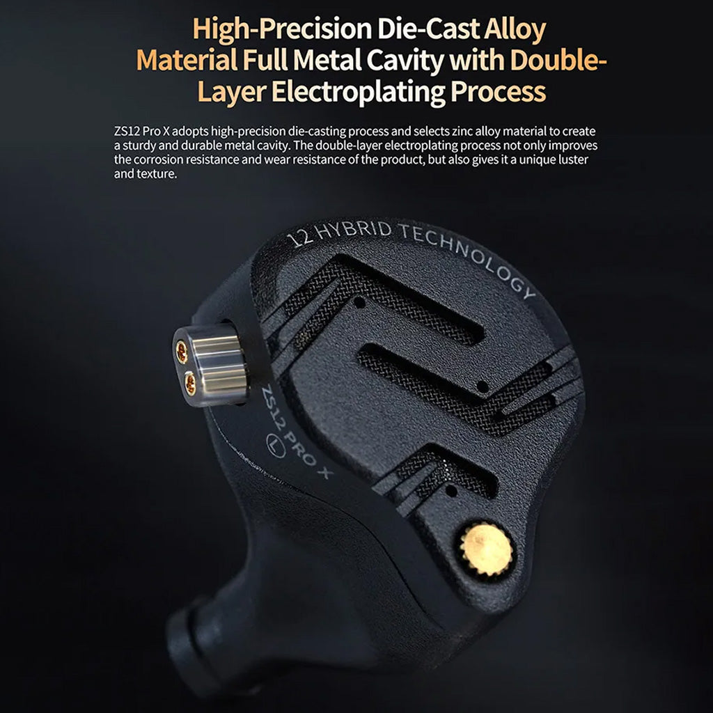 KZ ZS12 ProX Mic IEM Die-Cast Alloy Material Metal cavity