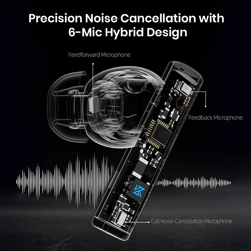 KZ Carol Pro True Wireless Earbuds 6 in-built Microphones