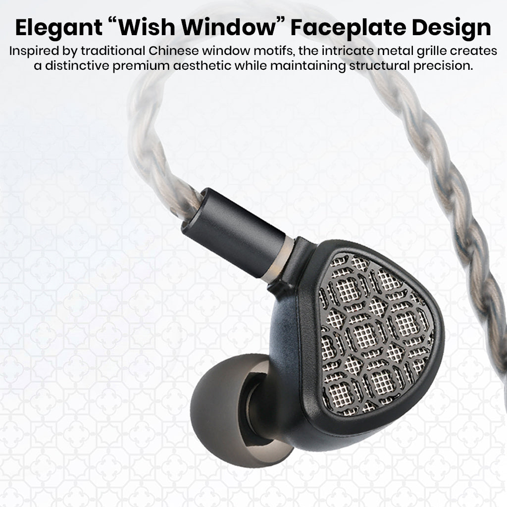 In-ear monitor with metal grille design