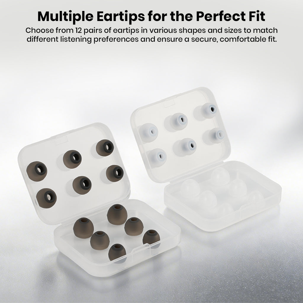 Multiple ear tips for custom fit