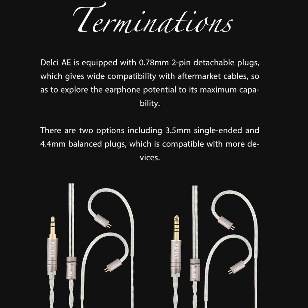 Kefine Delci AE IEM Terminations
