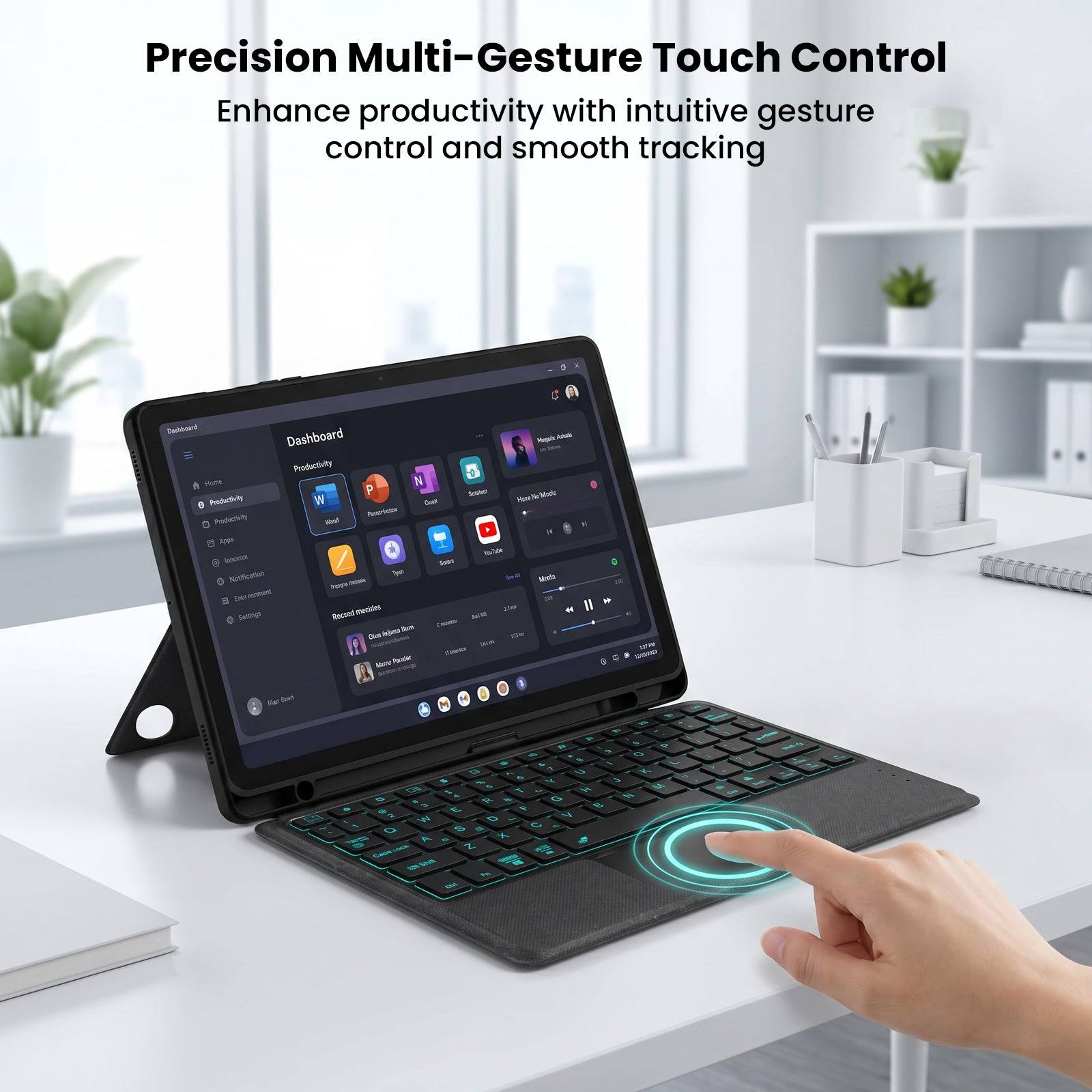 Smart Keyboard Case for Samsung Galaxy Tab A9+ / A11+ Plus 11-inch