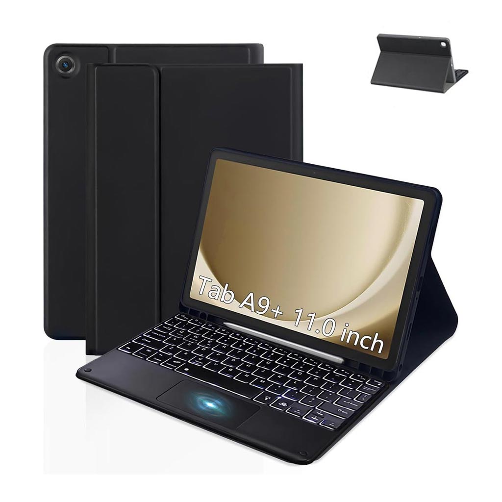 Keyboard Case for Samsung Galaxy Tab A11 Plus and A9+ 11 inch Folio Cover