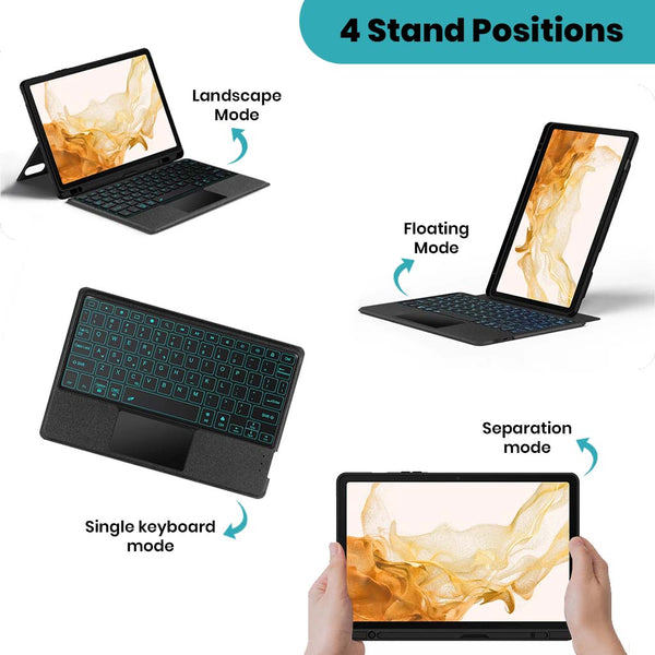YJ-X700 Keyboard Case for Samsung Galaxy Tab S8 / S7 11 - 2