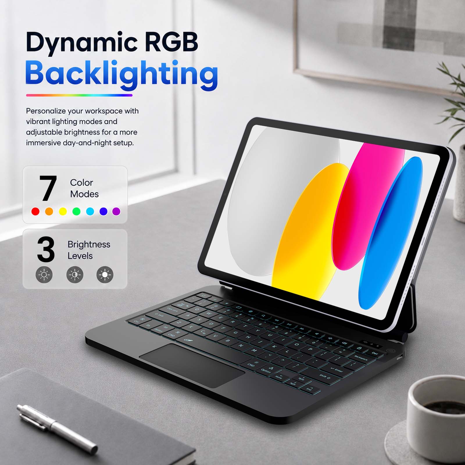 Keyboard Case for iPad A16 (11th Gen) & iPad 10th Gen Cover