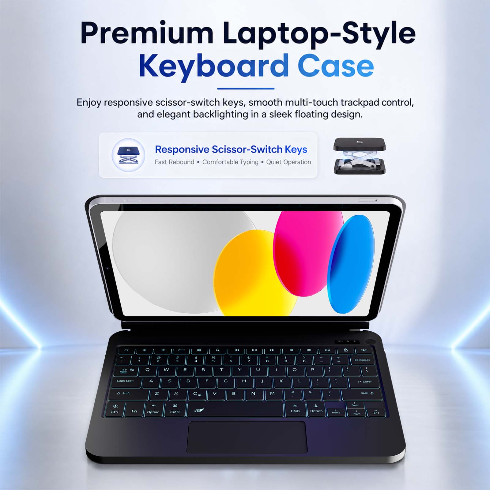 Keyboard Case for iPad A16 (11th Gen) & iPad 10th Gen Cover