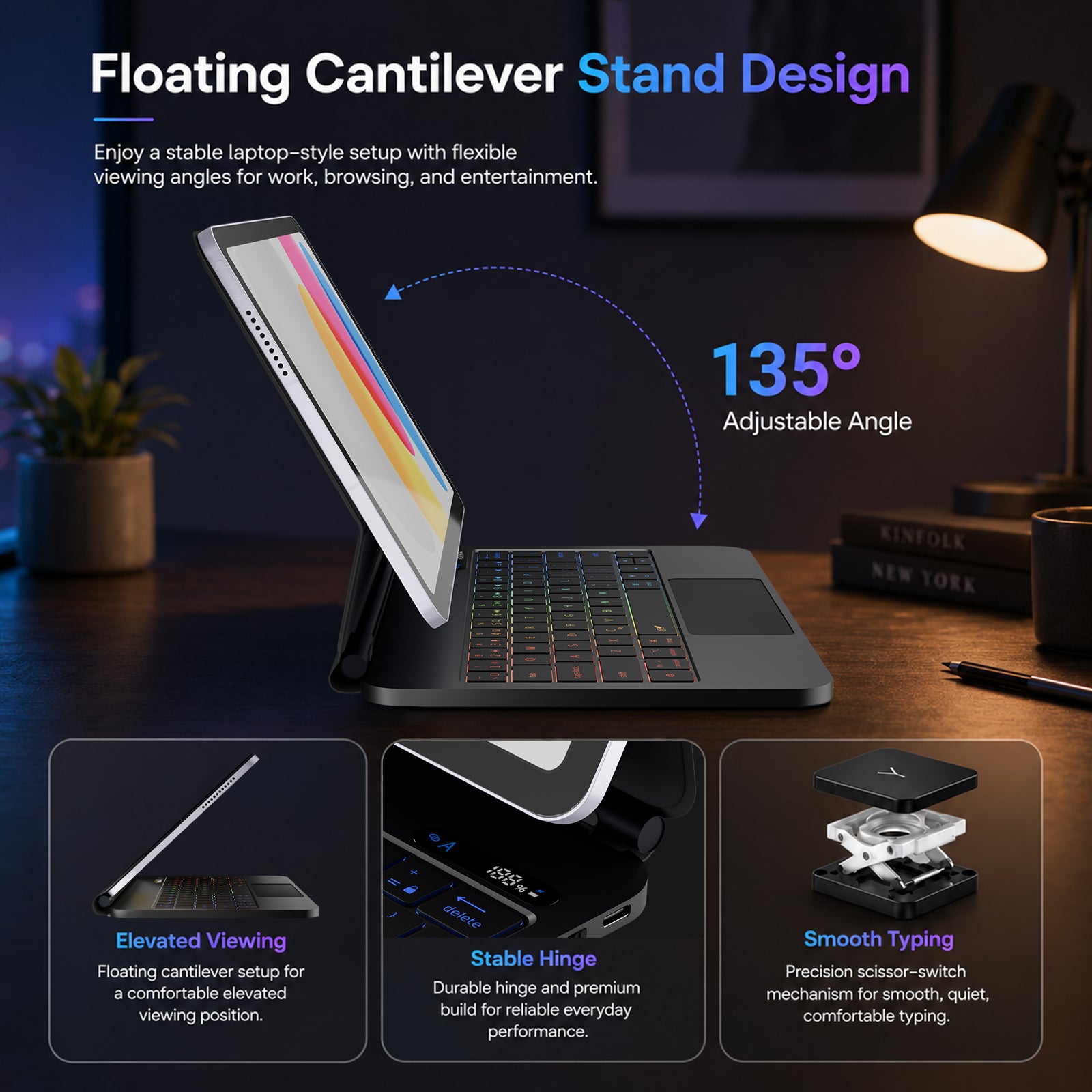 MK-209 Keyboard Case for iPad A16 (11th Gen) & iPad 10th Gen Cover