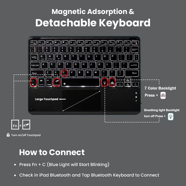 LX115T Keyboard Case for Lenovo Tab P11 (2nd Gen)/ P11 Pro/ Pad Pro 11.5 - 4