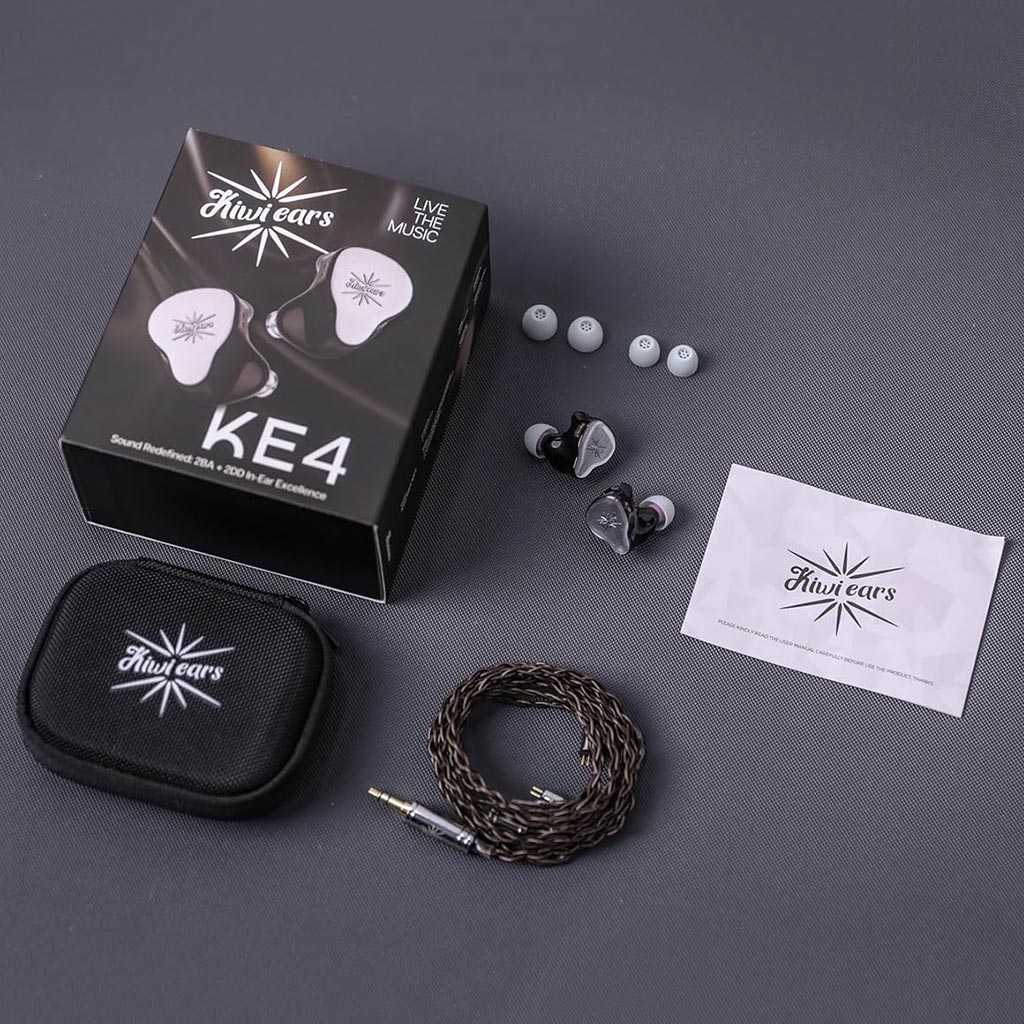 Kiwi Ear KE4 IEM Silver accessories