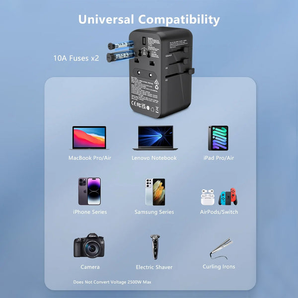 LENCENT GaN III 100W Universal Travel Adapter - 6