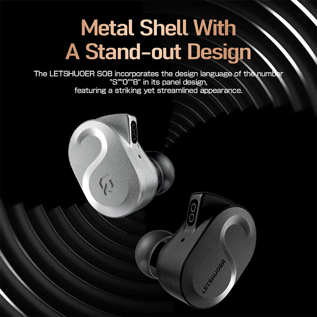 LETSHUOER S08 IEM Design Metal Shell