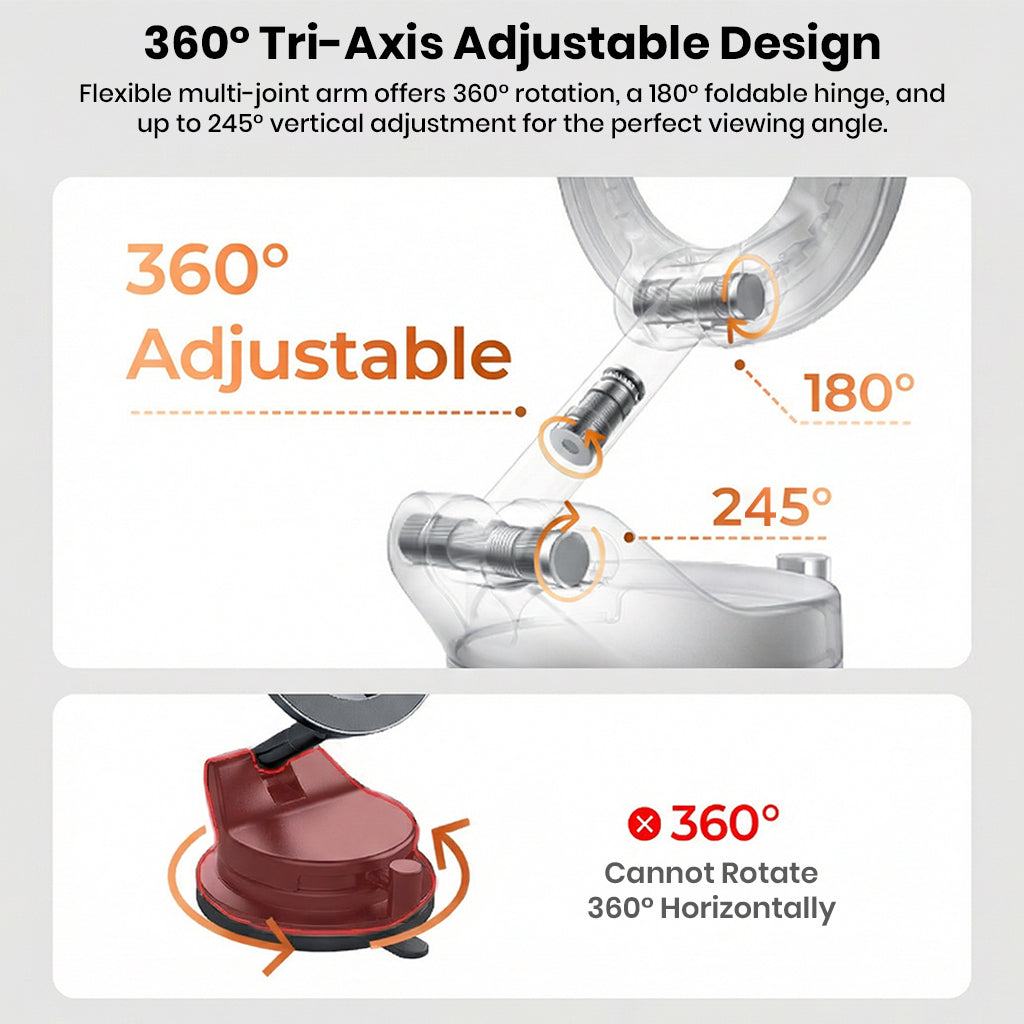 LISEN- 360° TRI-AXIS MagSafe Phone Holder Rotatable & Foldable